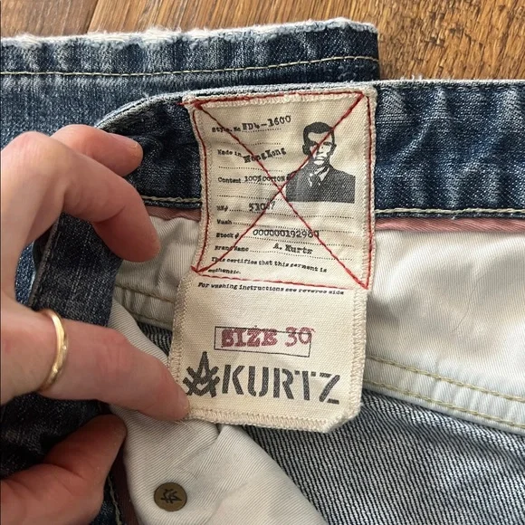 A. Kurtz RARE Men’s Button Fly Vintage Military Jeans 30x32 Cotton HD4-160U